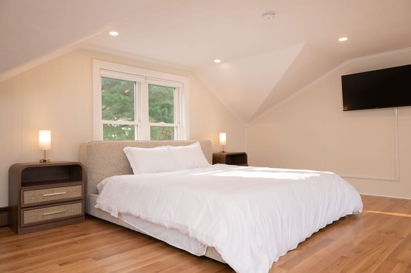 The primary suite from the doorway